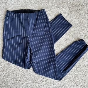 Rag & Bone New York Pants Womens Size 00 Navy White Pin Striped Pull On Trousers